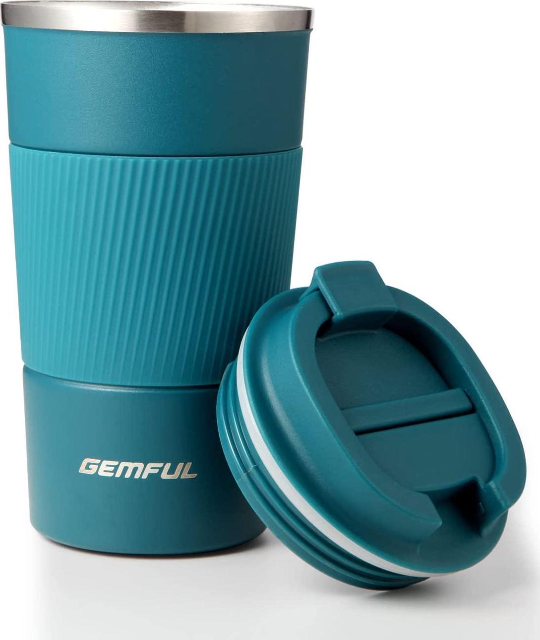 GEMFUL, GEMFUL 18oz Travel Coffee Mug with Lid Insulated for Home Office Outdoor Works