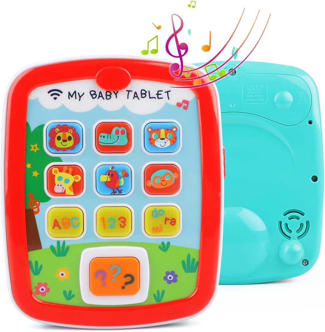 GILOBABY, GILOBABY Learning Tablet with Music, Light Educational Interactive Tablet Toy Play Centre to Learn Numbers,Alphabet,Animals,Colors,Melodies Learning Toys for Toddlers Kids Boys Girls Gift Game