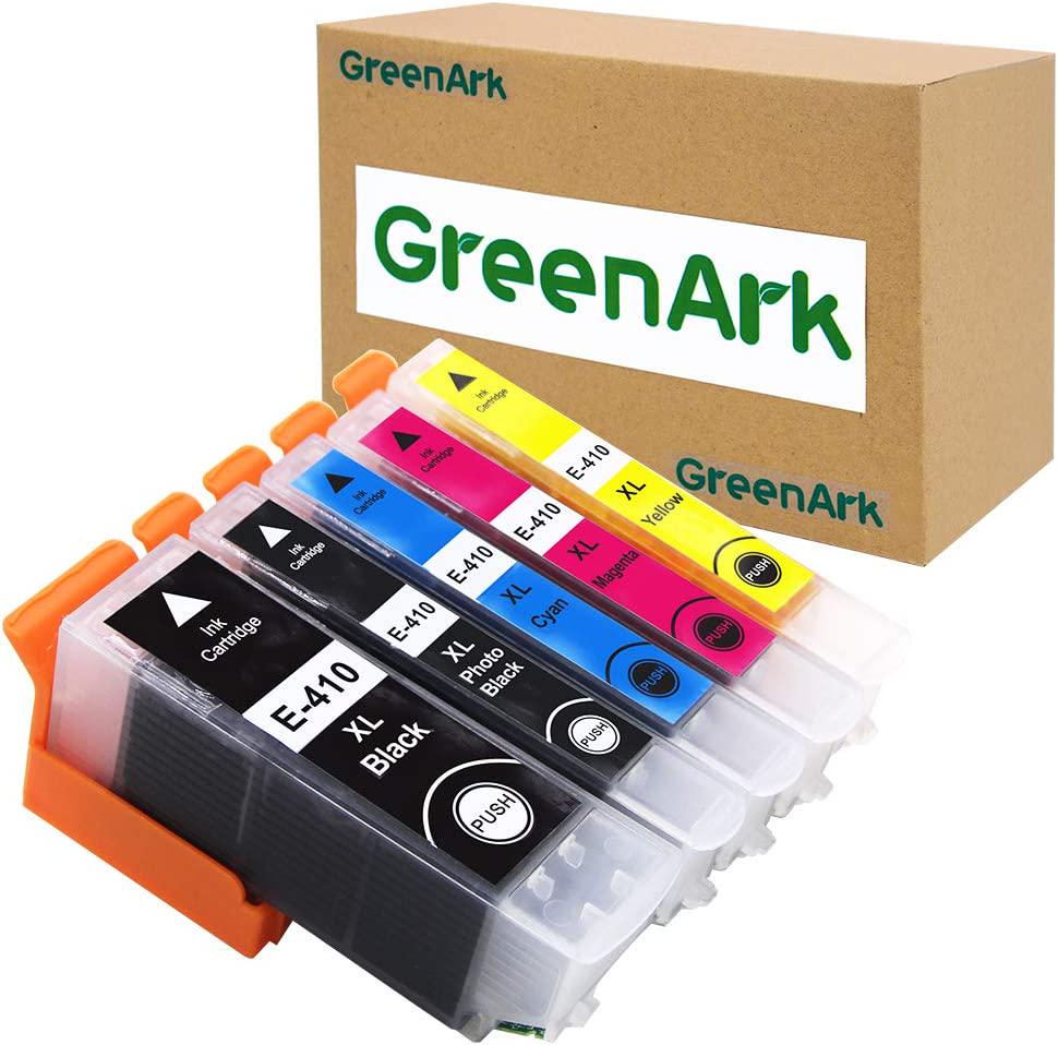 GreenArk, GREENARK 410XL Replacement for Epson 410XL Ink Cartridge Work for Epson XP530 XP540 XP630 XP640 XP900 Printer (1Black, 1Photo Black, 1Cyan, 1Magenta, 1Yellow)-5Pack