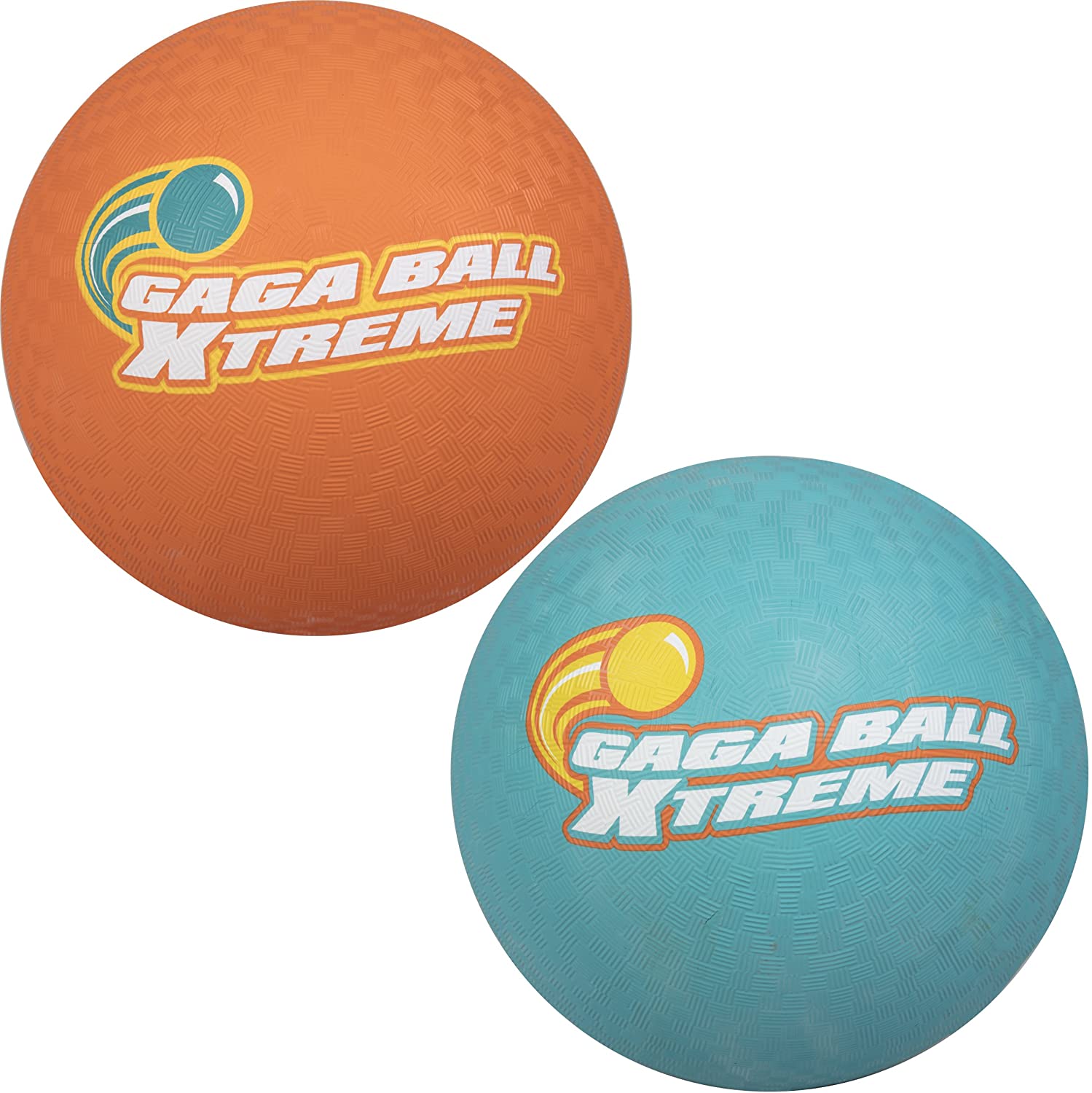 SCS Direct, Gaga Playground Balls 2pk (8.5 inches) - Durable Rubber Lightweight and Great for Dodgeball Kickball Gagaball Official Play