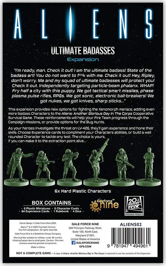 Gales Force Nine, Gale Force Nine - Aliens: Another Glorious Day in The Corps: Ultimate Badasses Expansion