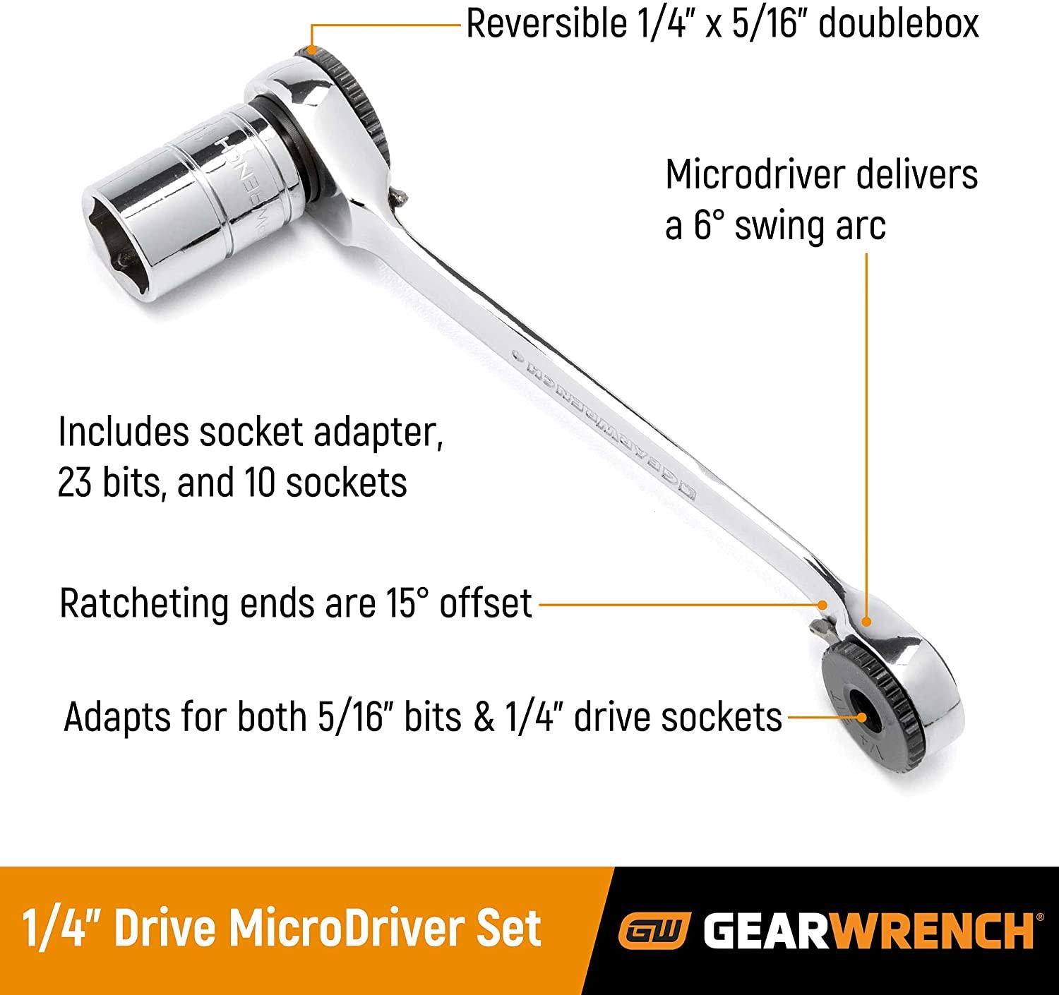 GEARWRENCH, GearWrench 85035 35 Pc MicroDriver Set