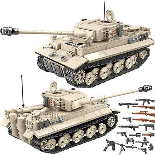 General Jim's, General Jim's WW2 Military Army German Tiger Tank 131 Model Toy Building Brick Set 1018 Pieces