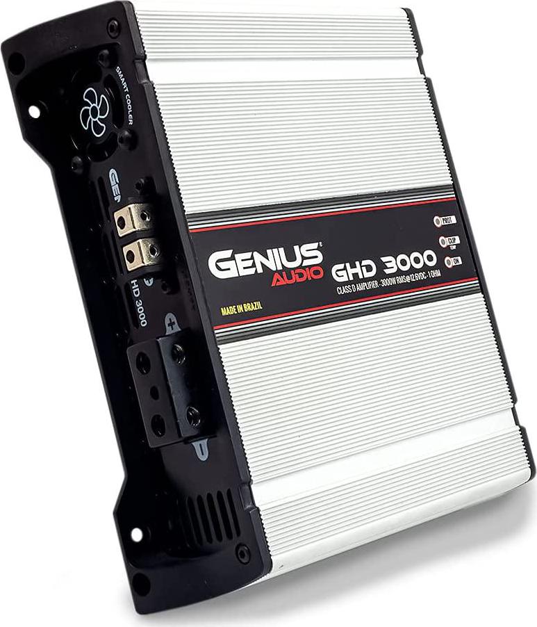 Genius, Genius GHD-3000 3000 Watts-RMS Compact Car Amplifier Monoblock Class-D 1-Ohm Stable