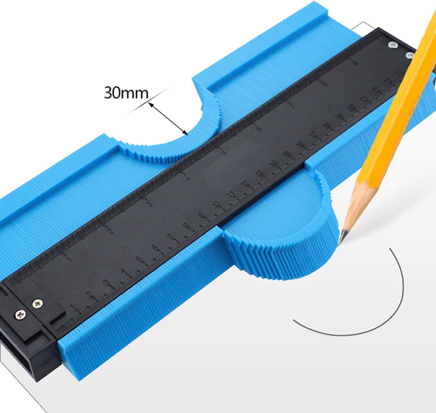 GetChanceMax, GetChanceMax 20 Irregular Contour Gauge Accurate Reproduction of Irregular Shape, Plastic Profile Duplicator Outline Gauge Standard Wood Cutting Marking Corner Contour Tool (Blue)