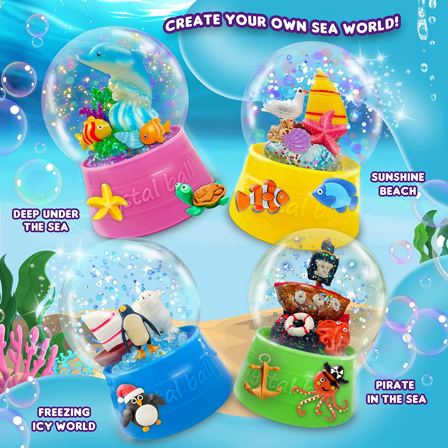 Goody King, Goodyking Make Your Own Water Globe - Snow Water Stem Projects Diy Activities Glitters Supplies Perfect Arts And Crafts Clay For Girls Boys Kids Ages 4-6 4-8 6-8 8-12 + Years Old Materials Stuff Games