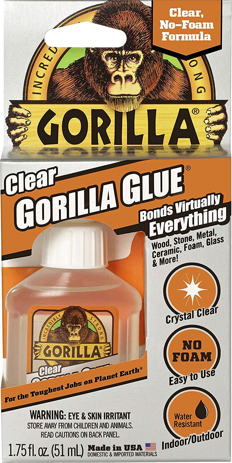 Gorilla, Gorilla Clear Glue, 1.75 Ounce Bottle, Clear (Pack of 1) (4500104)