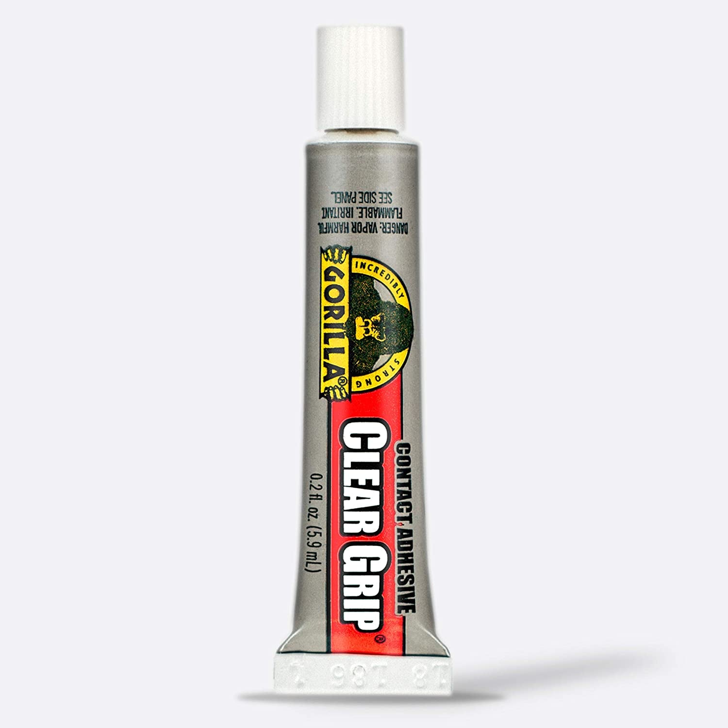 Gorilla, Gorilla Clear Grip Contact Adhesive Minis, Flexible, Fast-Setting, Permanent Bond, Waterproof, Indoor & Outdoor, Paintable, 4-5.9Ml Tubes, Clear, (Pack of 1), GG102057