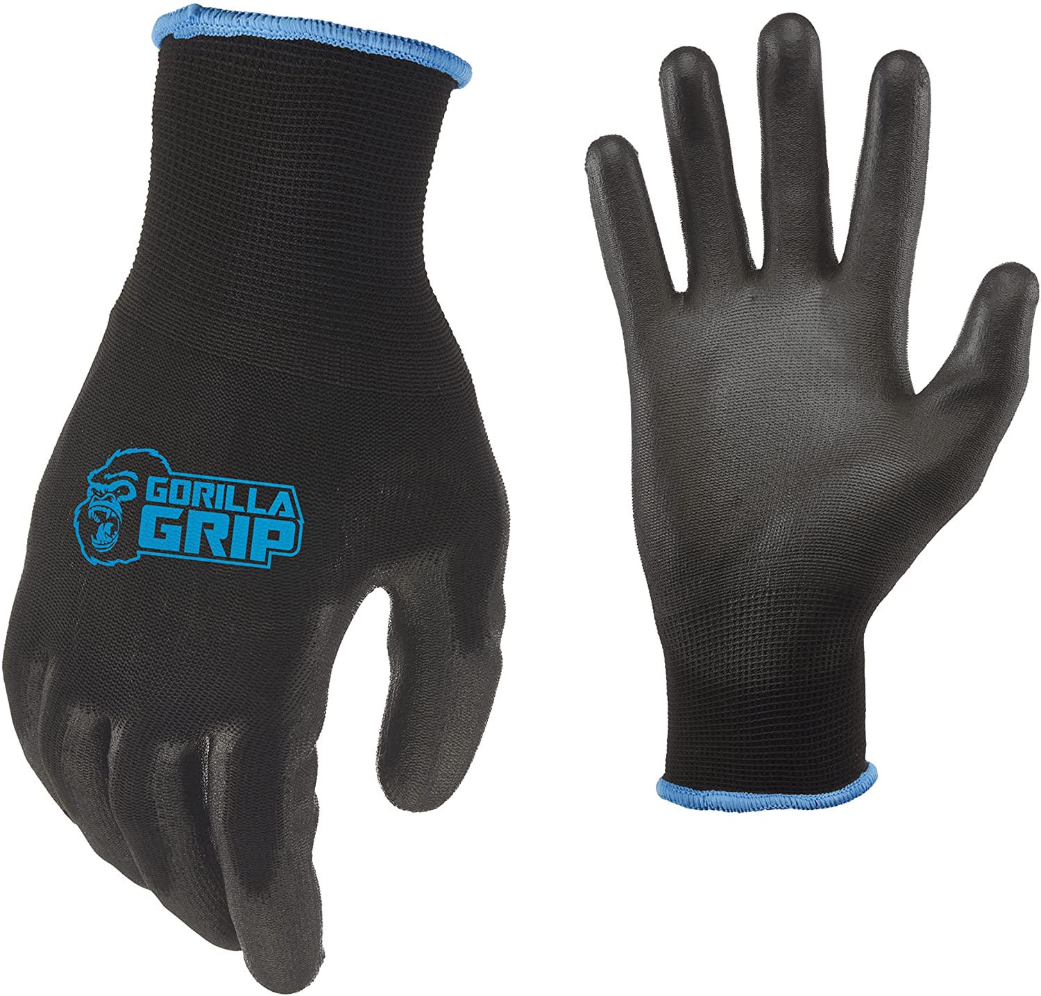 Gorilla Grip, Gorilla Grip Slip Resistant All Purpose Work Gloves | Size: Large | Single Pair of Gloves