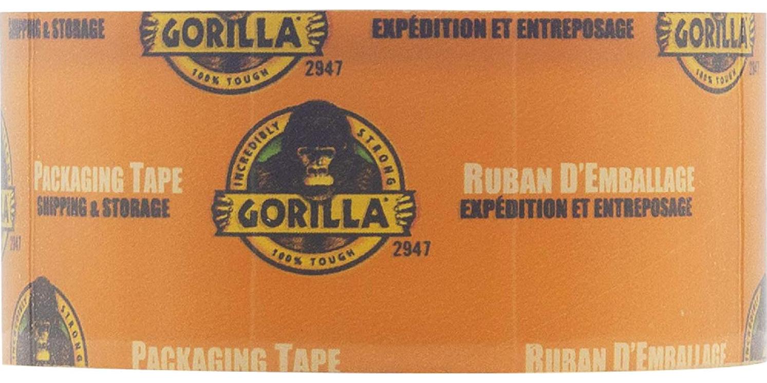 Gorilla, Gorilla Heavy Duty Large Core Packing Tape for Moving, Shipping and Storage, 1.88 x 40 yd, Clear, (Pack of 1)