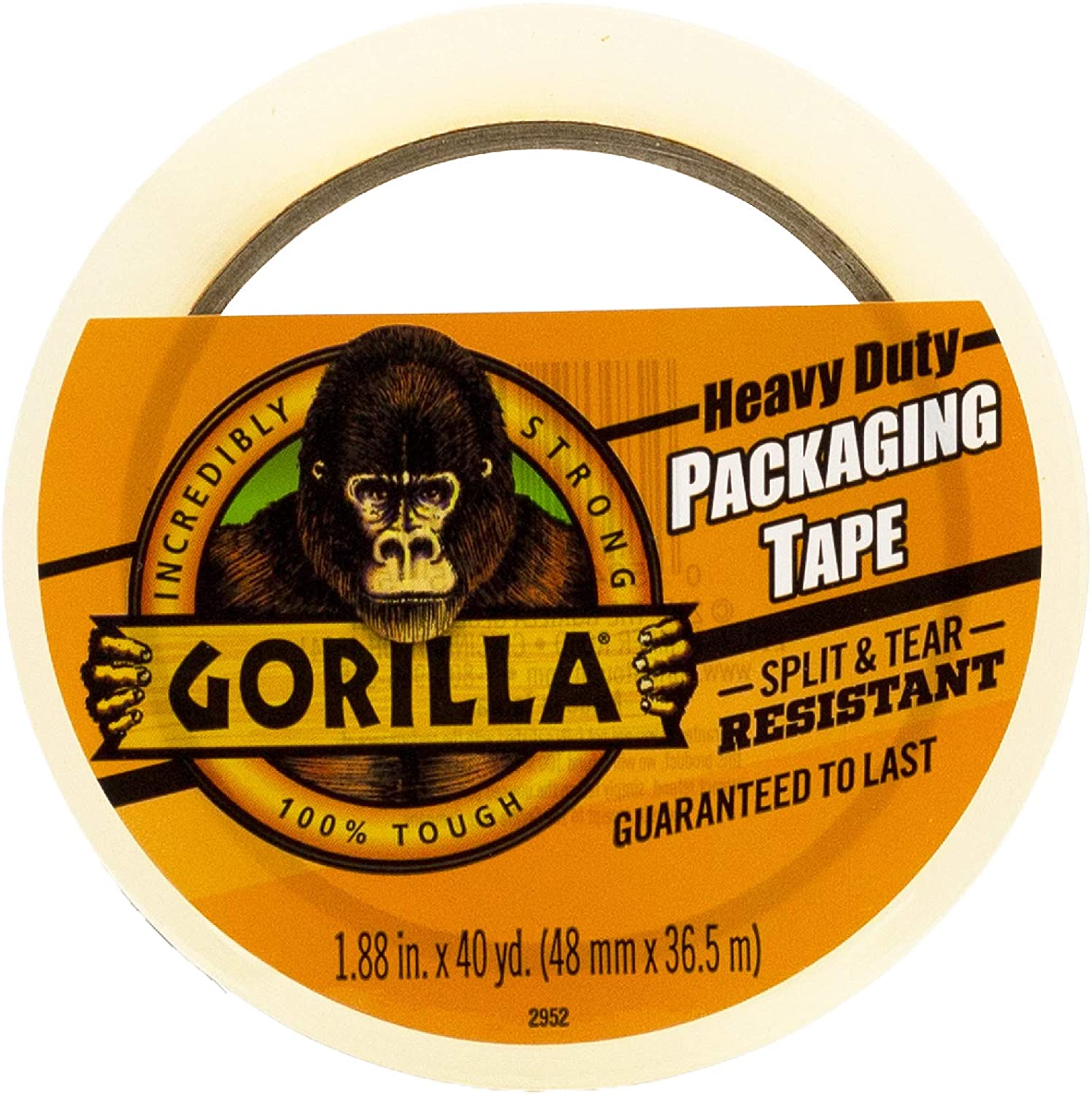 Gorilla, Gorilla Heavy Duty Large Core Packing Tape for Moving, Shipping and Storage, 1.88 x 40 yd, Clear, (Pack of 1)