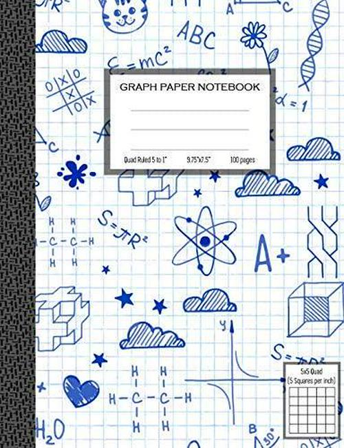 Nova Studio (Author), Graph Paper Notebook, Quad Ruled 5 squares per inch: Math and Science Composition Notebook for Students (Graph paper notebooks)