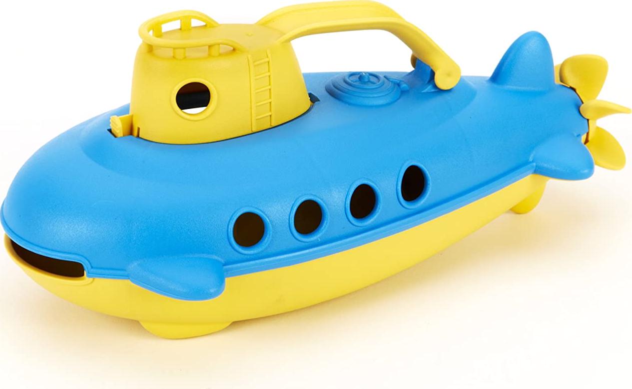 Green Toys, Green Toys Submarine Water Play 4 Inches Yellow