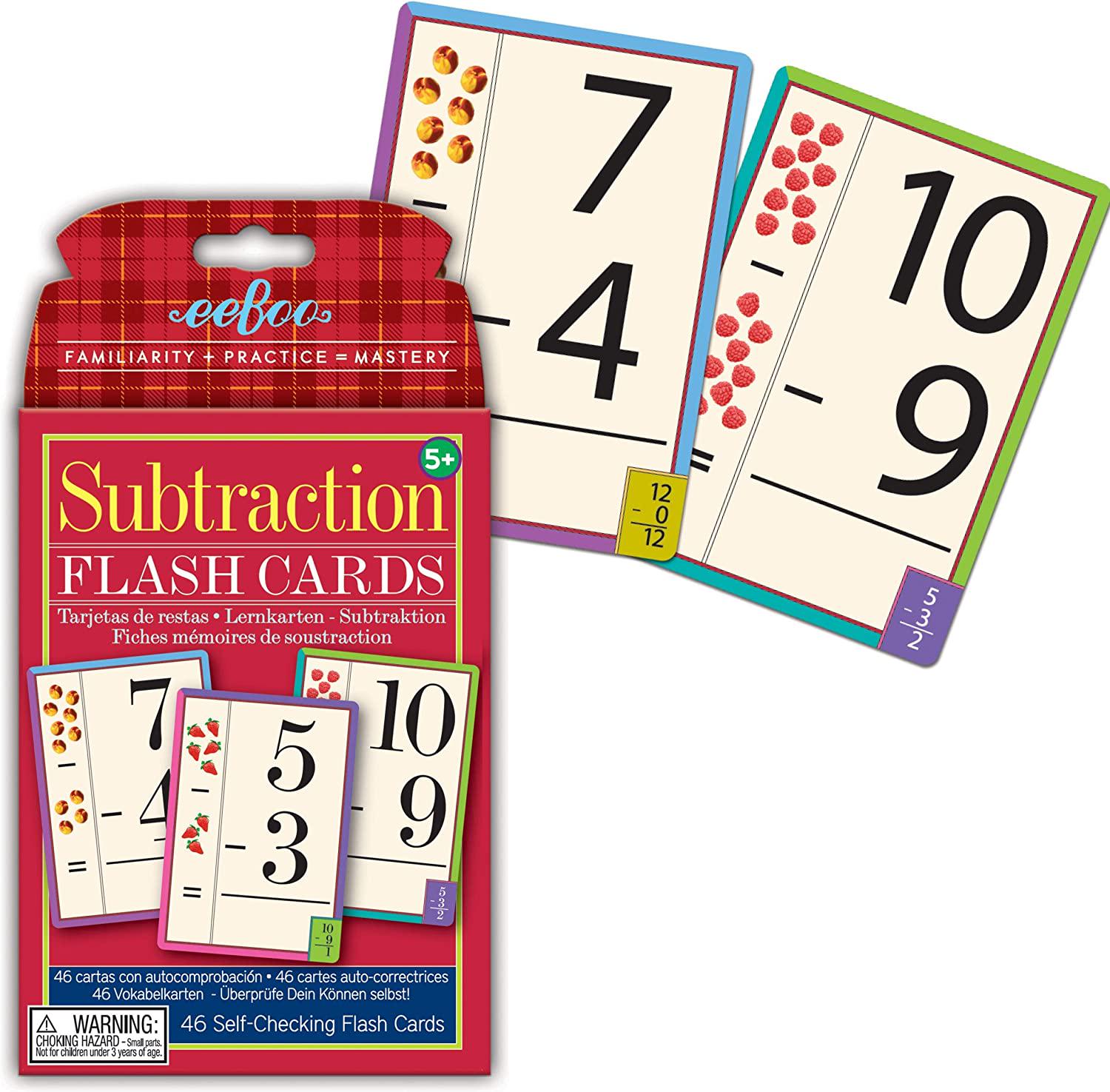 eeBoo, eeBoo Subtraction Flash Cards for Kids