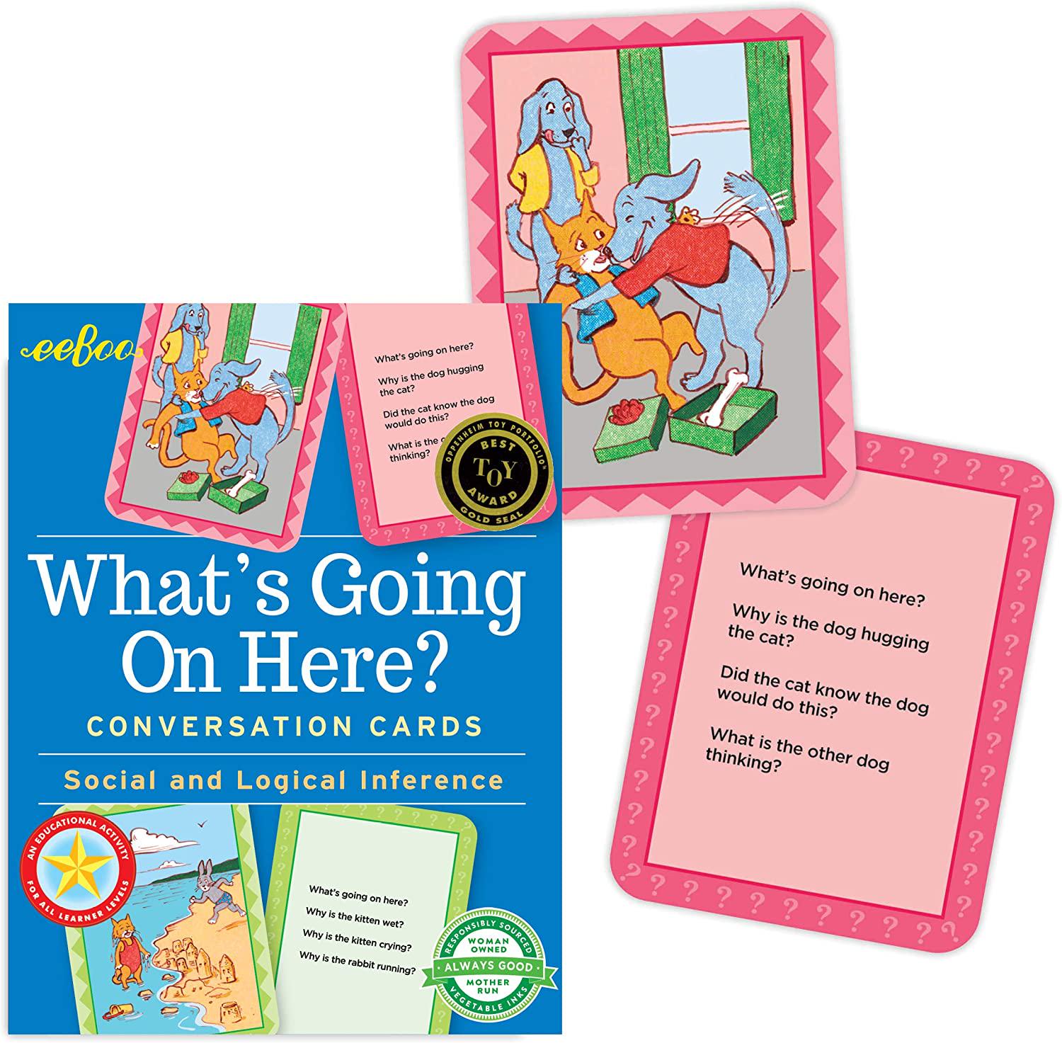 eeBoo, eeBoo What's Going on Here Social Conversation Flash Cards for Kids