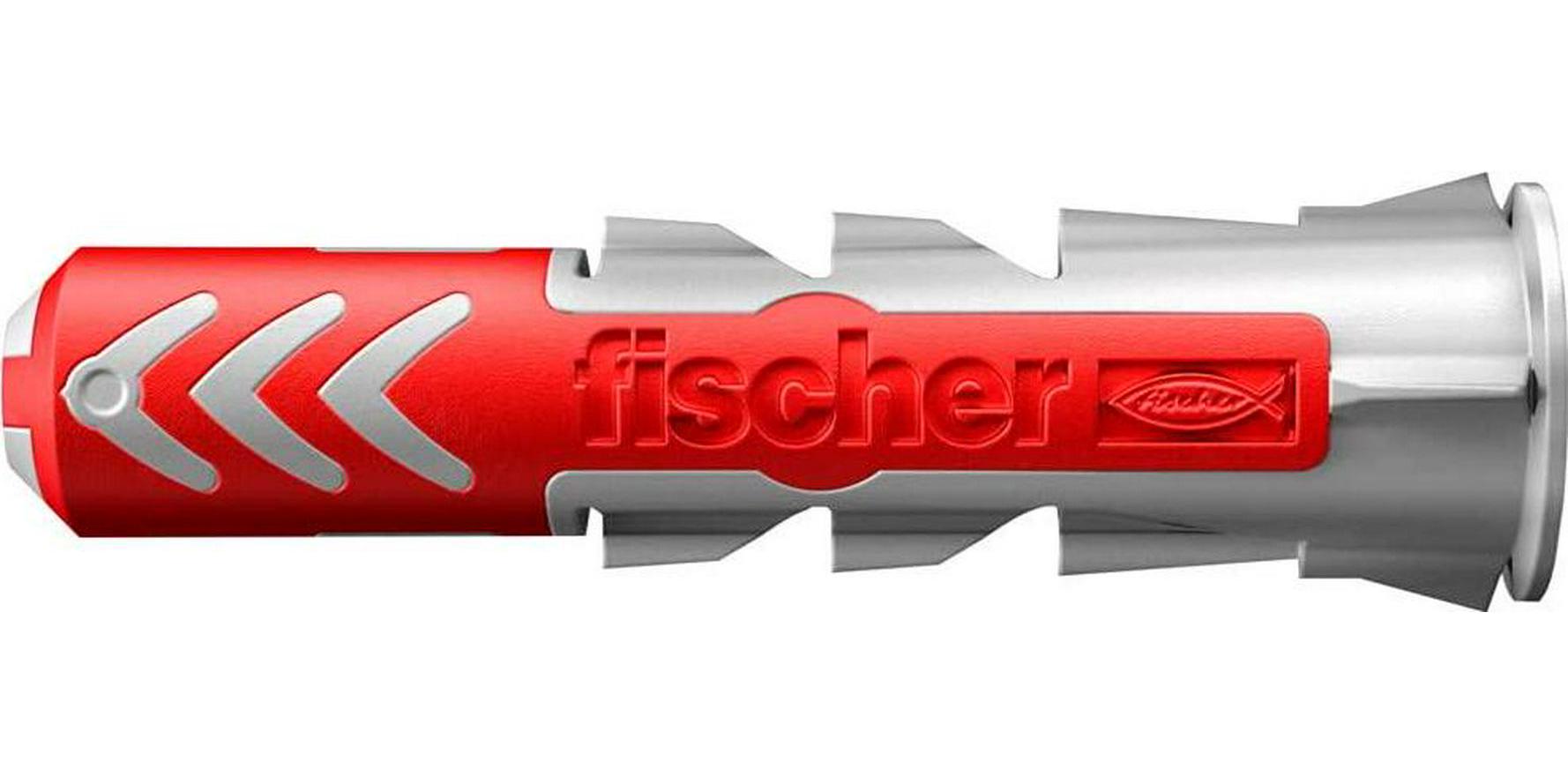 fischer, fischer 555006 DUOPOWER Wall Plug, Red/Grey, 6x30, Set of 100 Pieces